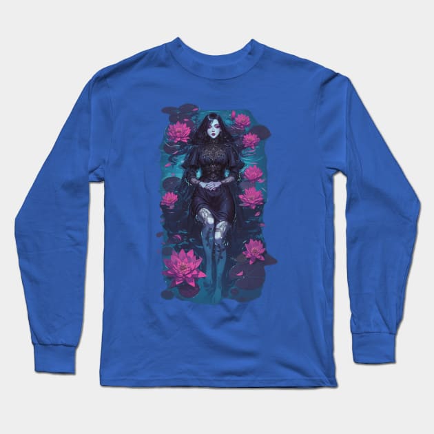 Lotus Nymph Long Sleeve T-Shirt by DarkSideRunners